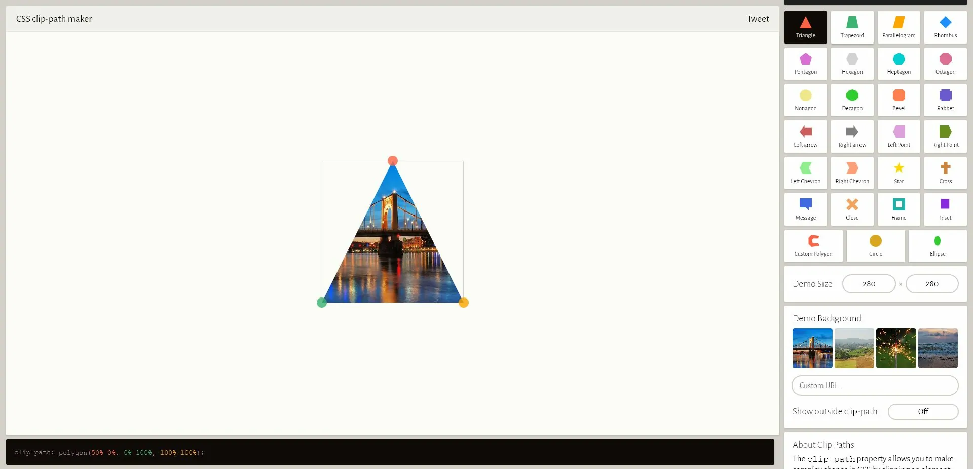 Clippy CSS clip path maker Clippy CSS clip path maker