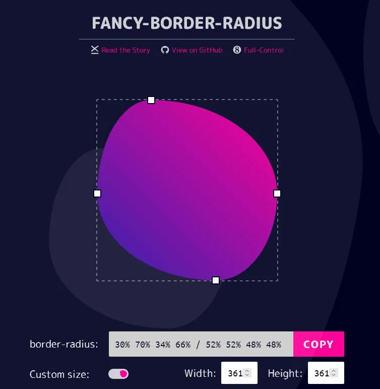 Fancy Border Radius Generator Fancy Border Radius Generator
