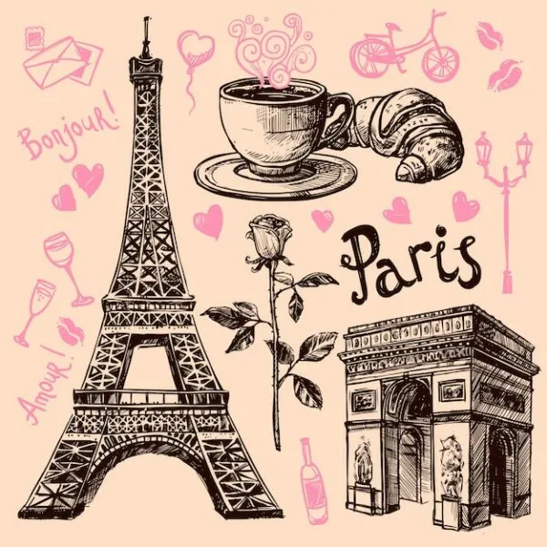 coleccion de fondos de vectores de paris