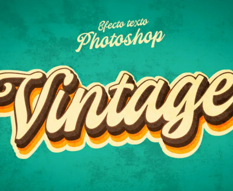 como crear un efecto texto vintage con photoshop
