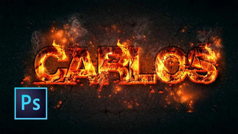 efecto de texto de fuego con photoshop