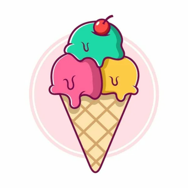helados en vector