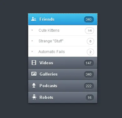 menus acordeon verticales y horizontales