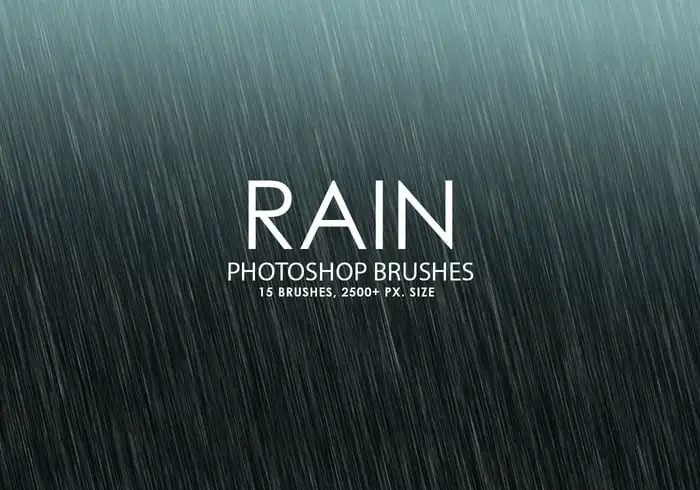 pinceles de lluvia para photoshop gratis