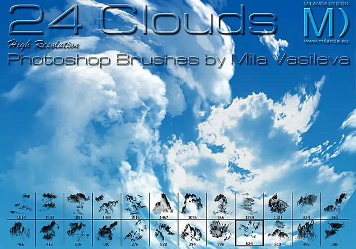 pinceles de nubes gratis para photoshop