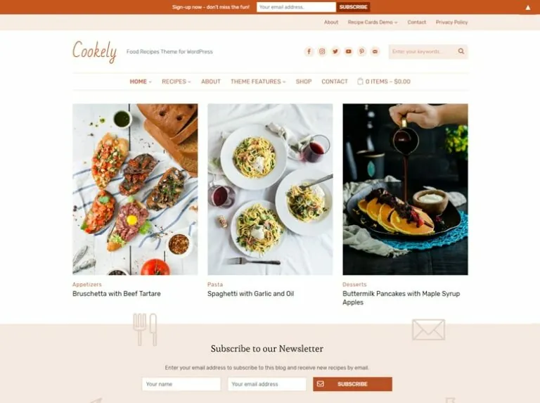 temas wordpress de blogs de recetas de cocina