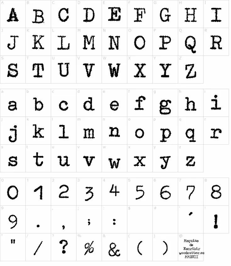 tipografia maquina de escribir