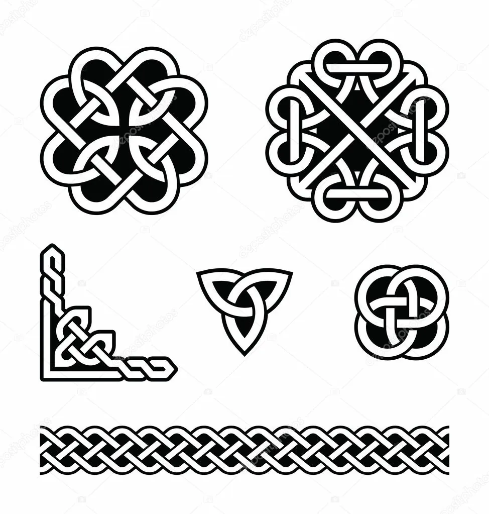 vectores simbolos celtas