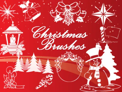 Christmas Brushes Vol. 1, 24 pinceles de Navidad en alta resolución