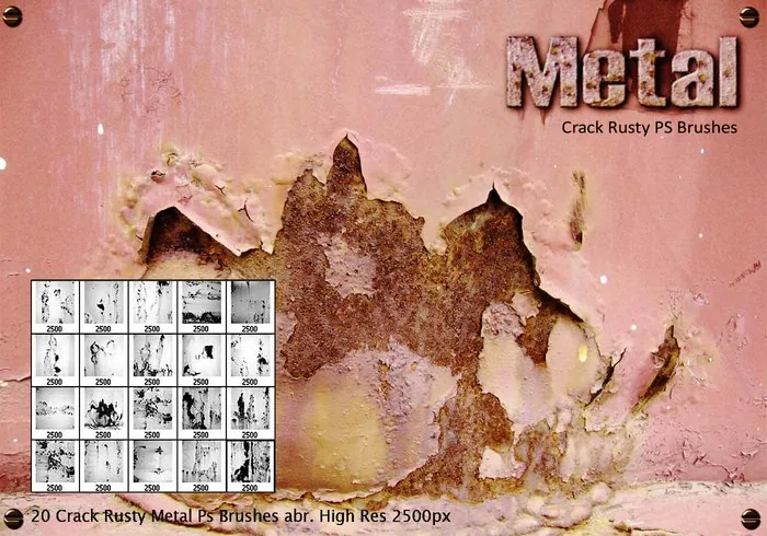crack rusty metal ps brushes abr