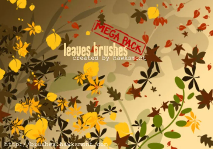 leaves brushes mega pack