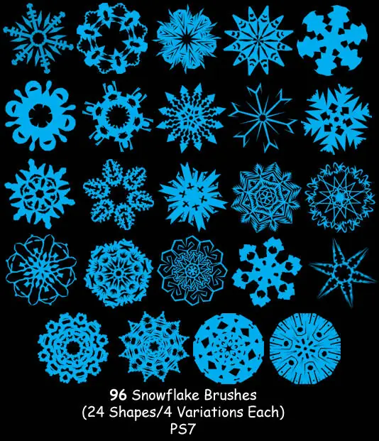 snowflake brushes
